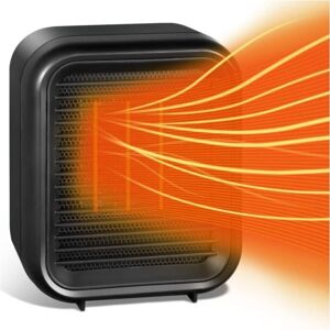 Cyslmuk - 800W Ceramic Fan Heater - Portable Space Heater - 2 Temperature Settings for Bathroom, Office, Living Room