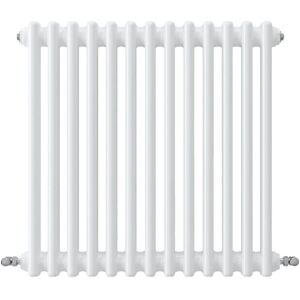 Acezanble - Horizontal Traditional Cast Iron Style Radiator 600x605mm 3 Column White