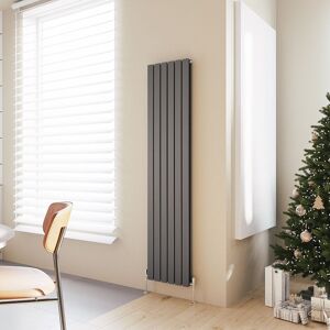 Acezanble Vertical Flat Panel Radiator Central Heating Rad 1800x408mm Double Anthracite