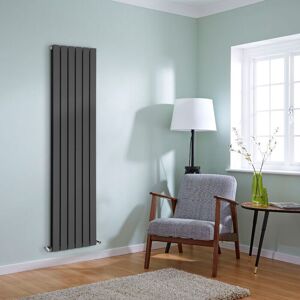 NRG - Flat Panel Radiator Designer Column Bathroom Central Heating Anthracite Double 1600x408mm