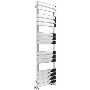 NRG - Bathroom Flat Panel Heated Towel Rail Radiator Central Heating 1600x450mm Chrome