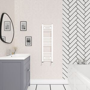 NRG Bathroom Straight Heated Towel Rail Radiator Ladder Warmer Heating White 1000x300mm