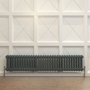 Biubiubath - Traditional Cast Iron Radiator 300x1460mm 2 Column Anthracite