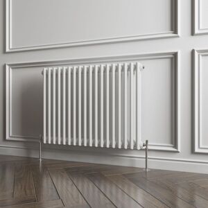 Biubiubath - Traditional Cast Iron Style Radiator Horizontal 2 Column White 600x830mm
