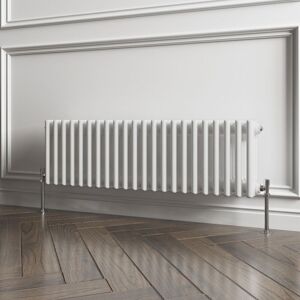 Biubiubath Traditional Cast Iron Style Radiator Horizontal 3 Column White 300x1010mm
