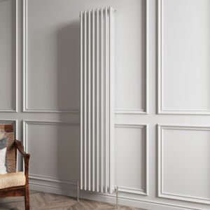 Biubiubath - Traditional Cast Iron Style Radiator Vertical 3 Column White 1800x380mm