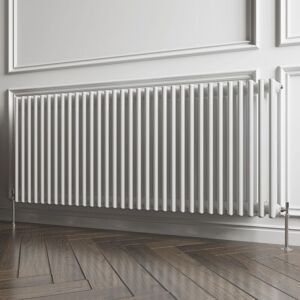 Biubiubath - Traditional Cast Iron Style Radiator Horizontal 3 Column White 600x1460mm
