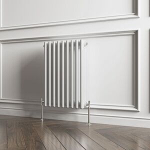 Biubiubath Traditional Cast Iron Style Radiator Horizontal 3 Column White 600x425mm