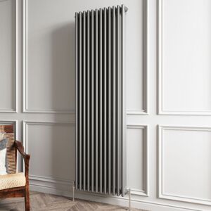Biubiubath - Traditional Cast Iron Style Radiator Vertical 3 Column Anthracite 1800x560mm