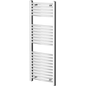 Wholesale Domestic - Columbus Chrome 1200mm x 500mm Curved Heated Towel Rail