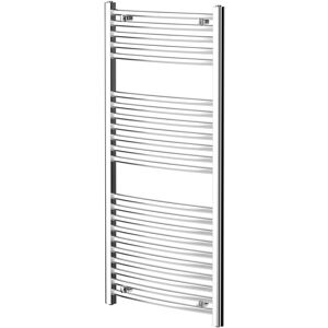 Wholesale Domestic - Columbus Chrome 1200mm x 600mm Curved Heated Towel Rail