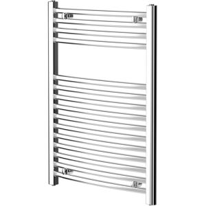 Wholesale Domestic - Columbus Chrome 800mm x 600mm Curved Heated Towel Rail