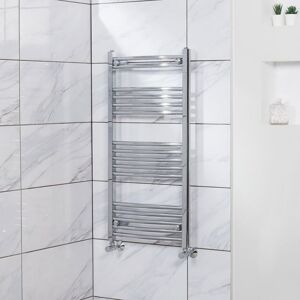 Warmehaus - Curved Heated Towel Rail Chrome 1000x500mm