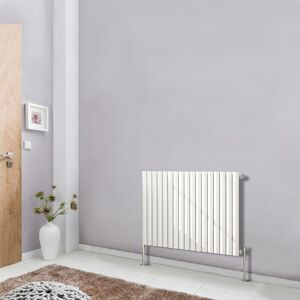 NRG Designer Radiator Oval Column Central Heating Rads White Horizontal 600x1003mm Single