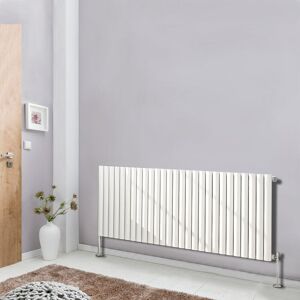 NRG - Designer Radiator White Oval Column Central Heating Rads Horizontal 600x1593mm Single