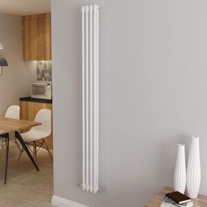 Aica Sanitaire - aica Traditional Radiator Central Heating Cast Iron Style 2 Column Vertical 1800x200mm White