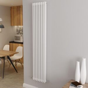 Aica Sanitaire - aica Traditional Radiator Central Heating Cast Iron Style 2 Column Vertical 1800x380mm White