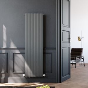 Elegant - Designer Vertical Column Radiator Anthracite Single Flat Panel 1600 x 452mm