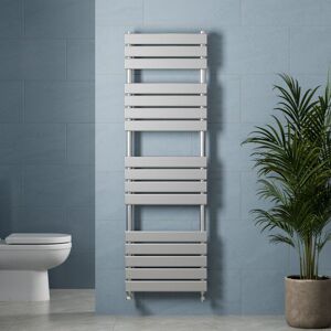 Duratherm - Chrome Flat Panel Heated Towel Rail Bathroom Radiator 1600 x 500mm