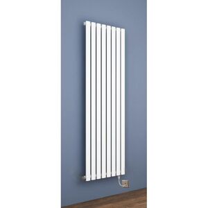 Greenedhouse - Electric White Single Oval Tube Radiators 1600 x 480 Vertical Column Radiators