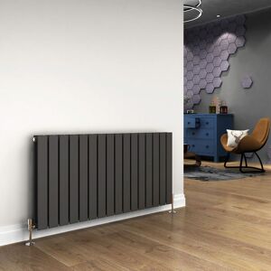 Elegant - 600 x 1216mm Anthracite Designer Radiator Horizontal Flat Panel Double Panel Rad
