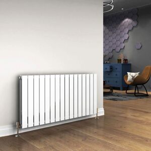 ELEGANT 600 x 1216mm White Designer Radiator Horizontal Flat Panel Double Panel Rad
