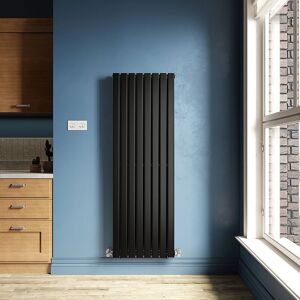 Elegant - Black Designer Radiator 544 x 1600 mm Flat Double Panel Vertical Central Heating Radiator