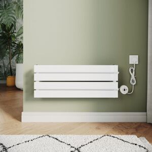 Elegant - Smart WiFi Electric Steel Radiators Central Heating Radiator Vertical Horizontal Wall Mounted Heater No Plumbing 400W White 300x800mm