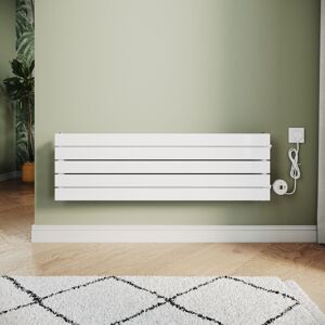 Elegant - Smart WiFi Electric Steel Radiators Central Heating Radiator Vertical Horizontal Wall Mounted Heater No Plumbing 800W White 376x1200mm
