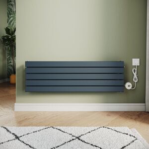ELEGANT Smart WiFi Electric Steel Radiators Central Heating Radiator Vertical Horizontal Wall Mounted Heater No Plumbing 800W Anthracite 376x1200mm