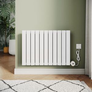 Elegant - Smart WiFi Electric Steel Radiators Central Heating Radiator Vertical Horizontal Wall Mounted Heater No Plumbing 800W White 630x832mm