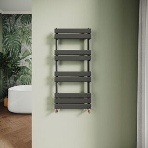 Elegant - Modern Central Heating Towel Radiator Bathroom Flat Panel Heated Towel Rail 1000x450mm Black