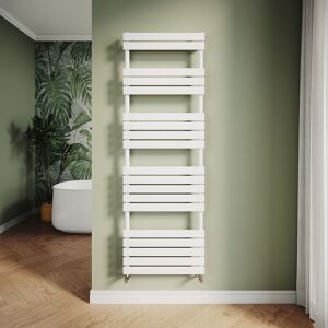Elegant - Modern Central Heating Towel Radiator Bathroom Flat Panel Heated Towel Rail 1800x600mm White