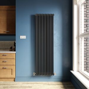 Elegant - Traditional Radiator Black Central Heating Horizontal Radiator Mild Steel Double Panel Radiator 1800 x 560mm
