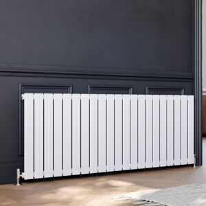 ELEGANT Horizontal Designer Radiator Flat Panel 600 x 1596 mm White Single