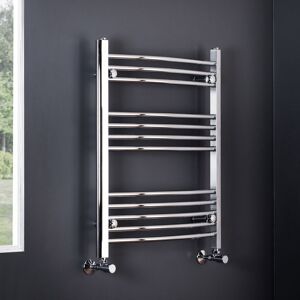 Curved Chrome Heated Towel Rail 750x600mm - Warmehaus