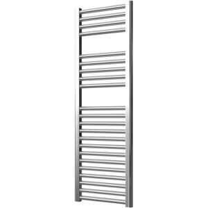 Greenedhouse - Extra High Heat Output Chrome Central Heating Towel Rail 400 x 1200mm Flat Bathroom Radiator Heater