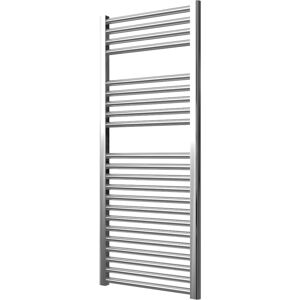 Greenedhouse - Extra High Heat Output Chrome Central Heating Towel Rail 500 x 1200mm Flat Bathroom Radiator Heater