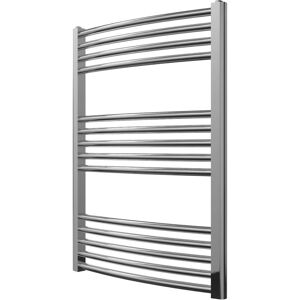 GREENEDHOUSE Extra High Heat Output Chrome Central Heating Towel Rail 600 x 800mm Curved Bathroom Radiator Heater
