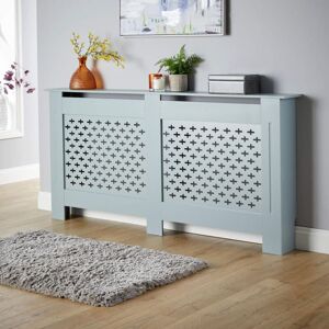 Home Source - Extra Large Grey Radiator Cover mdf Wooden Home Decor Modern Furniture Design