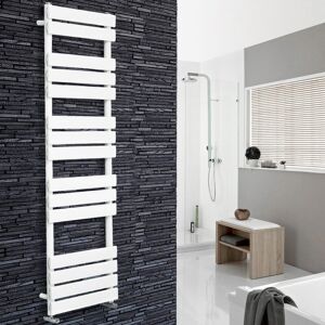 Warmehaus - Flat Panel Bathroom Heated Towel Rail Ladder Radiator Warmer -1600x450mm White