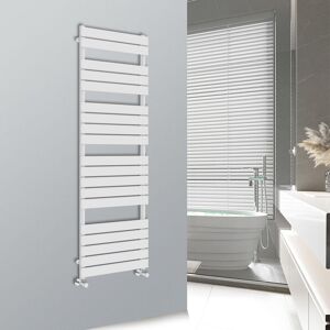 Warmehaus - Flat Panel Bathroom Heated Towel Rail Ladder Radiator Warmer -1800x600mm White