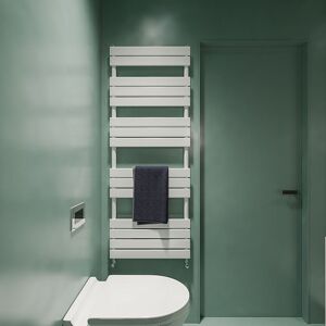 Acezanble - White Flat Panel Heated Towel Rail Bathroom Ladder Radiator 1600 x 600mm