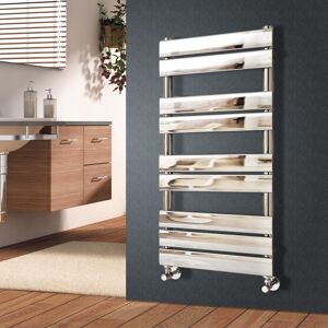 NRG - Flat Panel Heated Towel Rail Bathroom Rad Radiator Chrome 1000x450mm