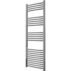 Greenedhouse - Greened House 500mm wide x 1400mm high Chrome Curved Electric Heated Towel Rail Designer Towel radiator