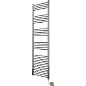Greenedhouse - Greened House 500mm wide x 1800mm high Chrome Curved Electric Heated Towel Rail Designer Towel radiator