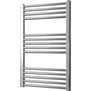 Greenedhouse - Greened House 500mm wide x 800mm Chrome Flat Central Heating Towel Rail high Designer Straight Towel radiator