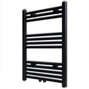 Vidaxl - Black Bathroom Central Heating Towel Rail Radiator Straight 500x764mm
