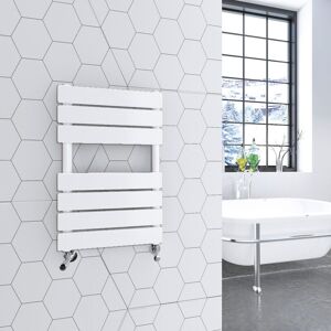Sky Bathroom - Heated Towel Rail Radiator 650x400mm White Flat Panel