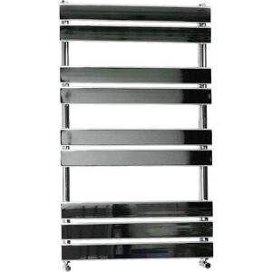 Warmehaus - Heated Towel Rail Radiator For Bathroom Ladder Flat Panel Chrome 1000x600mm